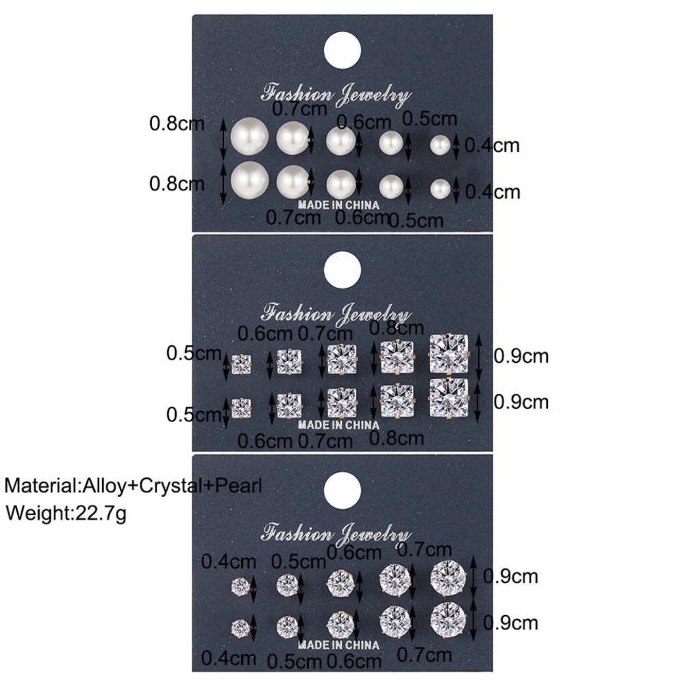 💖 5 items for $25 Sale! 💖 15 Sets CZ Earrings - Picture 2 of 2